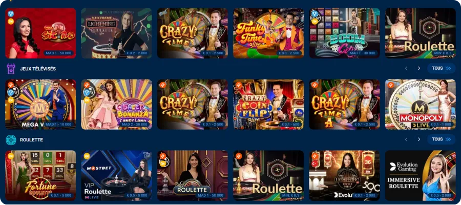 Mostbet Casino en direct